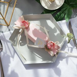 Papel de regalo 20 piezas Cajas de dulces rosas Caja de recuerdos de boda y bolsas Dulce para Baby Shower Suministros de fiesta de cumpleaños