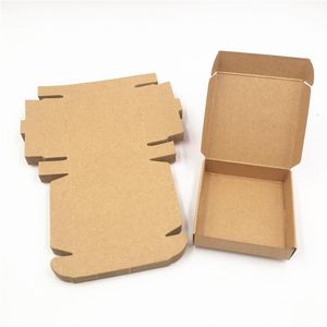 Emballage cadeau 20 pcs/Lot bricolage artisanat boîtes en papier Kraft pour le jour de Thanksgiving petit Bouquet emballage carton conteneur en gros