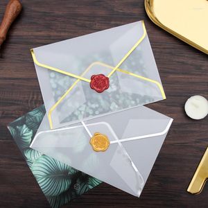 Emballage cadeau 20 pièces/ensemble papier d'impression d'estampage enveloppe B6 acide sulfurique Transparent pour l'invitation de fête de mariage