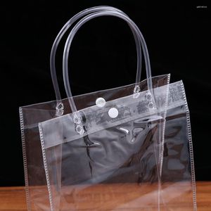 Emballage cadeau 24 pièces alimentaire plastique fourre-tout sac extérieur petits sacs transparents bienvenue invités de mariage en vrac poignées transparentes cadeaux Pvc Miss