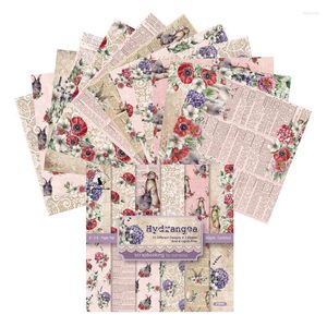 Emballage cadeau 24 feuilles 6X6 Vintage fleurs romantiques Pâques Scrapbooking Art fond papier carte faisant bricolage Po artisanat