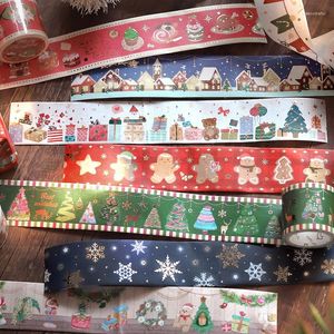 Envoltura de regalo 30 mm x 3 m Washi Tape Navidad Navidad Suministros de álbum de recortes Pegatinas de papel para arte Diario Diario DIY Cuaderno Collage Estético