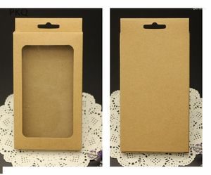 Emballage cadeau 30 pièces 175x105x25mm boîte de coque de téléphone blanc boîtes en papier Kraft noir carton présent marron pour Mobile