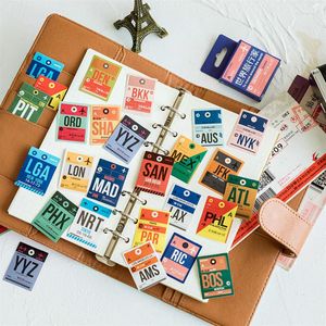 Emballage cadeau (36 Styles Can Choolii Voyageur Autocollants En Boîte DIY Scrapbooking Papier Agenda Planificateur Vintage Sceau Décoration