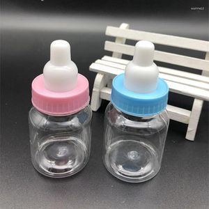 Cadeau cadeau 36pcs baby shower faveur rose bleu mini bouteille de lait boîtes de sac de fête