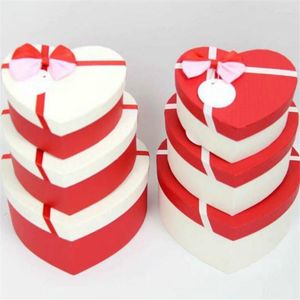 Emballage cadeau 3 pièces étui en forme de coeur boîte à nœud papillon boîtes à cadeaux en papier exquis articles sucrés de haute qualité