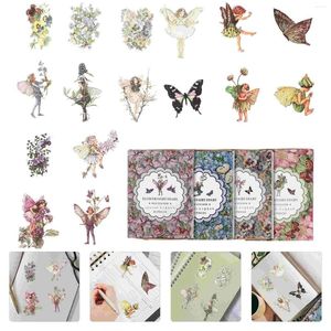 Enveloppe cadeau 4 boîtes Handbook Decorative Stickers Butterfly Water Bottle Wedding Scrapbook Suite