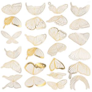 Envoltura de regalo 40 hojas de pegatinas de papel de ácido sulfúrico Scrapbook Scrapbooking Nail Butterfly para planificador y accesorios