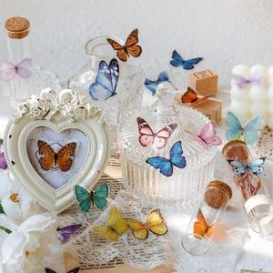 Enveloppe cadeau 40pcs Vintage Butterfly Stickers Journal scellant ￉tiquette autocollant d￩calage de voyage Scrapbooking Diy Room Wall Home Decor