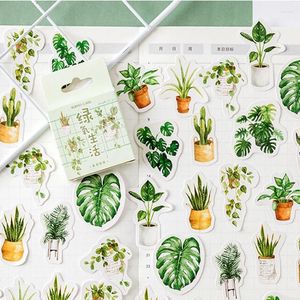 Cadeau cadeau 45pcs / pack mignon plante vie journal autocollants planificateur scrapbooking bricolage laitier autocollant fournitures scolaires de bureau