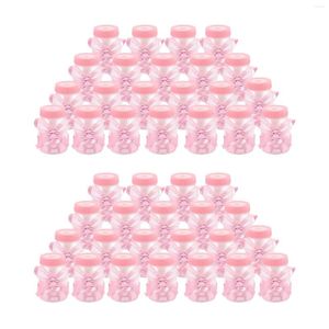 Papel de Regalo 48 X Biberón Mini 4X9cm Rhinestone Rosa Oso Favor Niña Bautismo