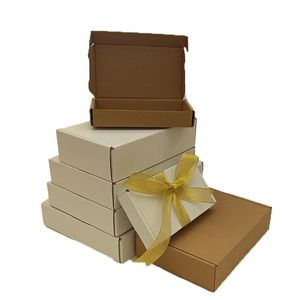 Papel de regalo, 5/10 Uds., cartón corrugado Kraft blanco, caja de transporte de ropa, venta al por mayor, embalaje grueso Karatin BoxGift