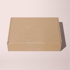 Papel de regalo 5 caja de cartón de embalaje para pequeñas empresas cartón Kraft Festival Favor boda fiesta Emballage personalizado hecho a mano DIY