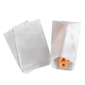 Emballage cadeau 5000 pièces 4x7 pouces Sacs en papier ciré en verre plat semi-transparent pour la fête de friandises 10 à 17 cm Faveur