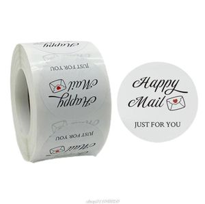 Enveloppe-cadeau 500pcs Happy Mail juste pour vous autocollants 15 pouces étiquette de mariage de boulangerie de cuisson à la papeterie AG07 21 drop2858389