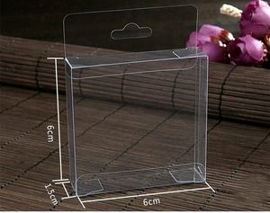 Emballage cadeau 50pcs 6 * 6 * 1.5cm Boîte de crochet en plastique transparent Boîtes d'emballage pour cadeau / téléphone / bonbons / cosmétiques / artisanat boîte transparente carrée1 Prix d'usine Expert Design Qualité