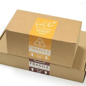 Enveloppe-cadeau 50pcs / pack Merci pour l'achat d'autocollants Poignée fragile avec des étiquettes de soins