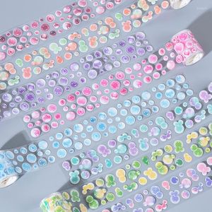 Papier Cadeau 5cm 3m Paillettes Laser Washi Bande Bulle Bandes Décoratives Autocollants Pour Scrapbooks DIY Artisanat Journal Fournitures Planificateurs Emballage