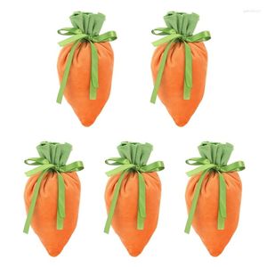 Enveloppe cadeau 5pcs Pâques Carrot Sac à bonbon