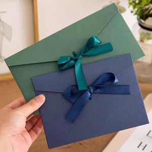 Envoltura de regalo 5 unids Kawaii Bowknot Sobres Lindo Efectivo para Carta Ppaper DIY Tarjetas de invitación de fiesta de boda Cubierta Suministros de oficina