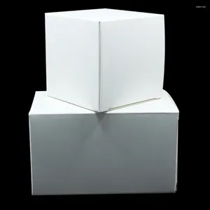 Cadeau cadeau 6 / 6cm carton blanc pliant boîtes d'emballage en papier pour fête d'anniversaire artisanat gâteau carte de visite boîte d'emballage cosmétique