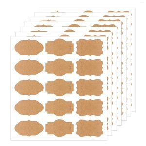 Cadeau cadeau 600pcs 3 formes classification de bureau à domicile auto-adhésif emballage étiquette autocollant garde-manger bricolage cuisine solide papier brun