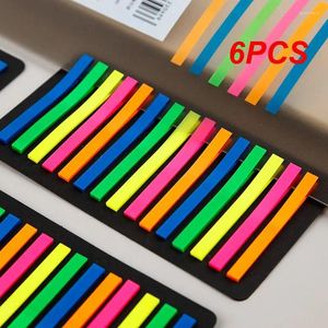 Enveloppe cadeau 6pcs Notes collantes Colorful Memo Sticker Lise Aid 300 Feuilles de papeterie de bureau