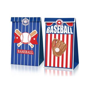 Emballage cadeau Baseball Topic Bag Main Birthday Party Candy Oil Brown Paper Bag22X12X8Cm Drop Delivery Ot9Xv