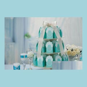 Confezione regalo Blu Dolce Amore Scatola di cioccolato Compleanno Baby Shower Bomboniera Regalo Decorazioni per feste Consegna a domicilio Giardino domestico Fe Dh4Rp