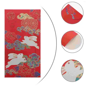 Papel de regalo Sobre rojo bronceado Sobres de boda Cartera de año chino Zodiac Ox Hong Bao Paquetes de papel perla