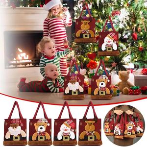 Bolsas de Navidad de regalos bolsas de Navidad Santa Claus Bolsa de ciervos Surtido para niños Candy Candy Xmas Decoración