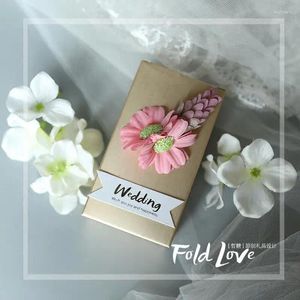 Cadeau cadeau boîte à fleurs créative rectangulaire bonbons mariage bébé douche faveurs sacs fournitures de fête en gros
