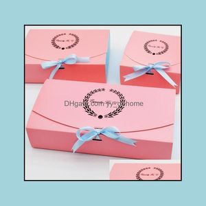 Emballage cadeau Fournitures de fête d'événement Festive Home Garden 10pcs spécialement pour U Paper Cake Box Emballage Chocolat Cookie Candy Package Mariage