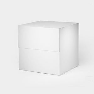 Emballage cadeau Geotobox 33x33x33cm | emballage sur mesure de luxe de boîtes de panier du cube A4 de 13x13x13in avec le couvercle magnétique