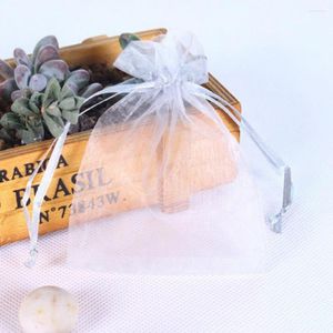 Envoltura de regalo Goodie Bag Conveniente Nylon Transparente Boda Navidad Organza Dibujable Festival Suministros Tratar Dulces