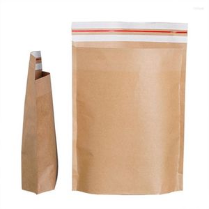 Envoltura de regalo INPLUSTOP 10 unids / lote sobre bolsa de papel kraft autosellado ropa reutilizable bolsa de embalaje impermeable alimentos productos secos bolsas de almacenamiento