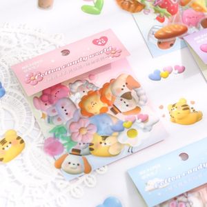 Emballage cadeau coréen 3D Kawaii arc Dessert Animal idole carte autocollants bricolage Scrapbooking indésirable Journal Journal Po téléphone portable autocollant