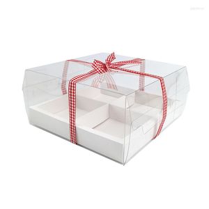 Emballage cadeau LBSISI Life 5 pièces Mousse transparente gâteau Musavat boîte d'emballage après-midi thé pâtisserie cuisson anniversaire mariage