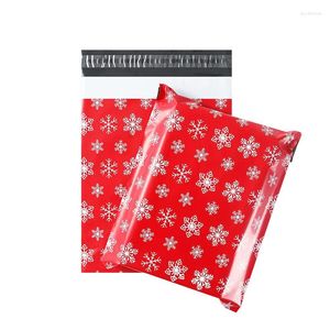 Envoltura de regalo Correo Bolsas de mensajería para empacar productos Embalaje Sobre Envío Bolsa de plástico Copo de nieve Flamenco Sandía Navidad
