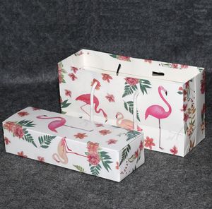 Emballage cadeau MissYe Store 10 pièces/lot décoration de mariage flamant rose emballage pliable boîte en papier sac à main pour Cookie Muffin1