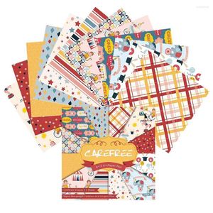 Envoltura de regalo Material de álbum de recortes multicolor Conjunto de papel 12 diseños de una sola cara 6x6 pulgadas decorativas para hacer tarjetas