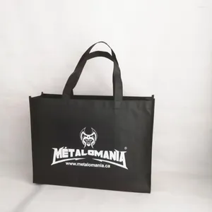 Envoltura de regalo Promocional Supermercado Sorteos de eventos Bolsas de embalaje Reutilizable No tejido Presente Embalaje Bolsa de regalo Favor de fiesta económico