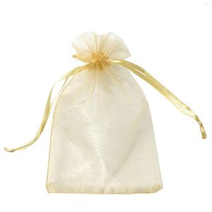 Emballage cadeau Sheer Organza Bijoux Sacs Couleur Assortie Mini Sachet Pochettes Pour Fête De Noël Festival