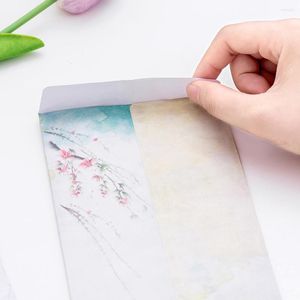 Emballage cadeau Carte de remerciement Lettre vintage Enveloppe Style chinois rétro Vieille poésie Papier stationnaire