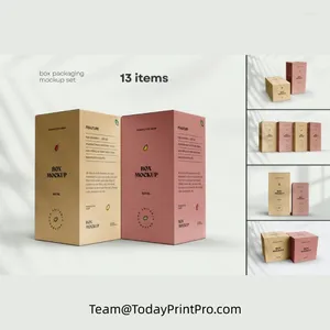 Envoltura de regalos tendencias de correo negros cuadros de embalaje personalizado de envasado personalizado Impresión plegable de papel corrugado de moda