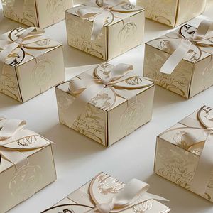 Envoltura de regalo Tulipanes Caja de dulces de flores Cajas de cartón de regalo Caja de embalaje de regalo pequeña caja de regalo para bodas Cumpleaños Fiesta de bienvenida al bebé Decorar