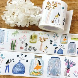 Cadeau Wrap Wanle Studio Vintage Certaines bouteilles Floral Washi PET Tape pour la fabrication de cartes DIY Scrapbooking Plan Autocollant décoratif