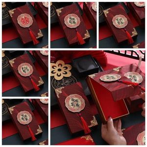 Casse-cadeau Bénévrage de conception de mariage Bonne chance plusieurs modèles doués boîtes haut de gamme Blessing Red Envelop