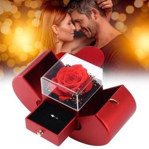 Papier Cadeau Mariage Bague Boîte à Bijoux Rose Fleur Pomme Pour Collier Bracelet Anniversaire Saint Valentin Année