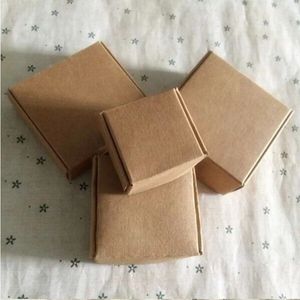 Envoltura de regalo al por mayor 50 unids Caja de embalaje de papel Kraft marrón natural Cajas de cartón Caja de cartón Caja de embalaje de jabón Favores de boda Caja de regalo de caramelo 231023